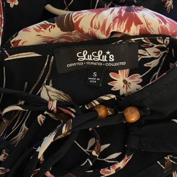 Lulu’s Floral High Neck Halter Slit Leg Maxi Dress - Picture 10 of 13